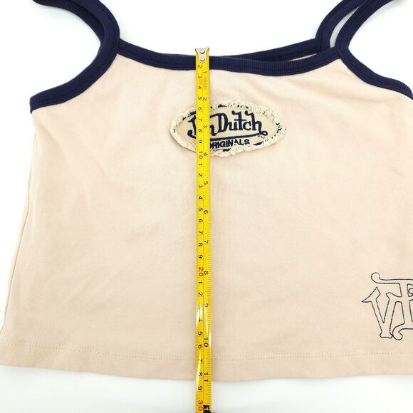 Von Dutch Tank Top Women Size Small UO Exclusive Ecru Ringer Cami - Picture 11 of 11